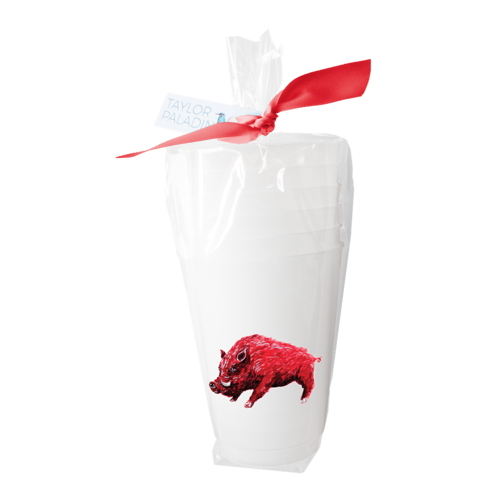 Red Hog Frosted Cups | Set of 6