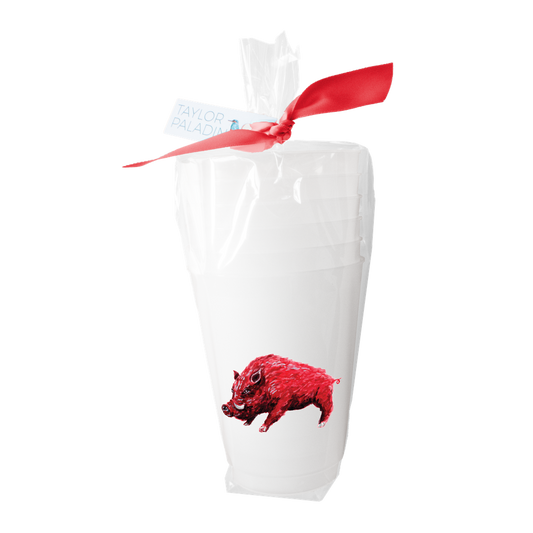 Red Hog Frosted Cups | Set of 6
