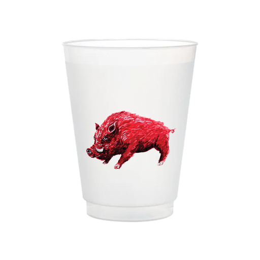 Red Hog Frosted Cups | Set of 6