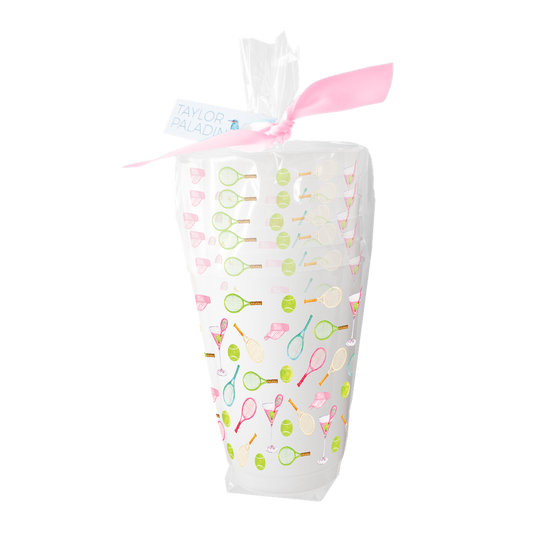 Tennis Pattern Frosted Cup