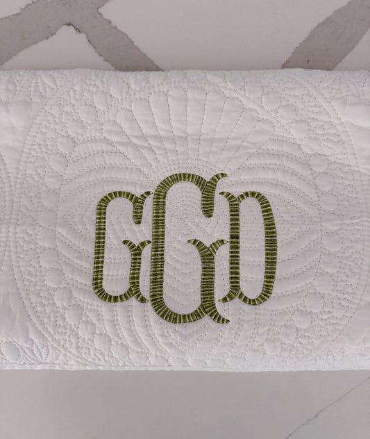 Monogrammed Baby Quilt